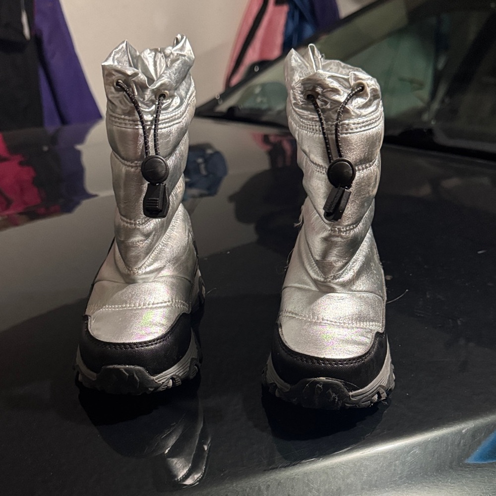 Silver Snow Boots for Kids